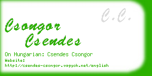 csongor csendes business card